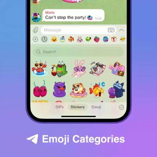 Catégories d'emoji.