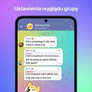 Ustawienia wyglądu grupy.