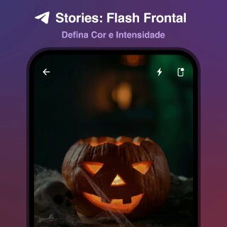 Stories: Configurações do Flash Frontal. Stories: Configurações do Flash Frontal.