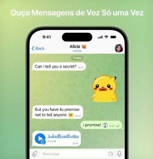 Mensagens de Voz e de Vídeo de Reprodução Única Mensagens de Voz e de Vídeo de Reprodução Única