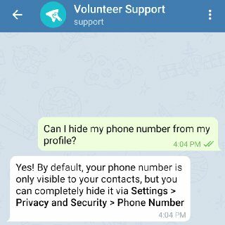 Telegram Desteği