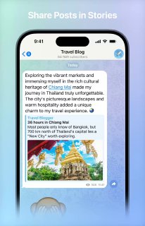 Share Posts in Stories.