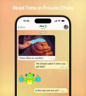 Read Time in Private Chats. Read Time in Private Chats.